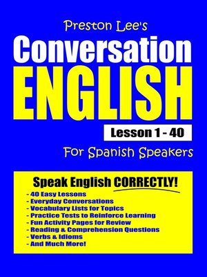 cover image of Preston Lee's Conversation English For Spanish Speakers Lesson 1